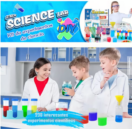 KIT CIENTIFICO PARA NIÑOS - EXPERIMENTOS